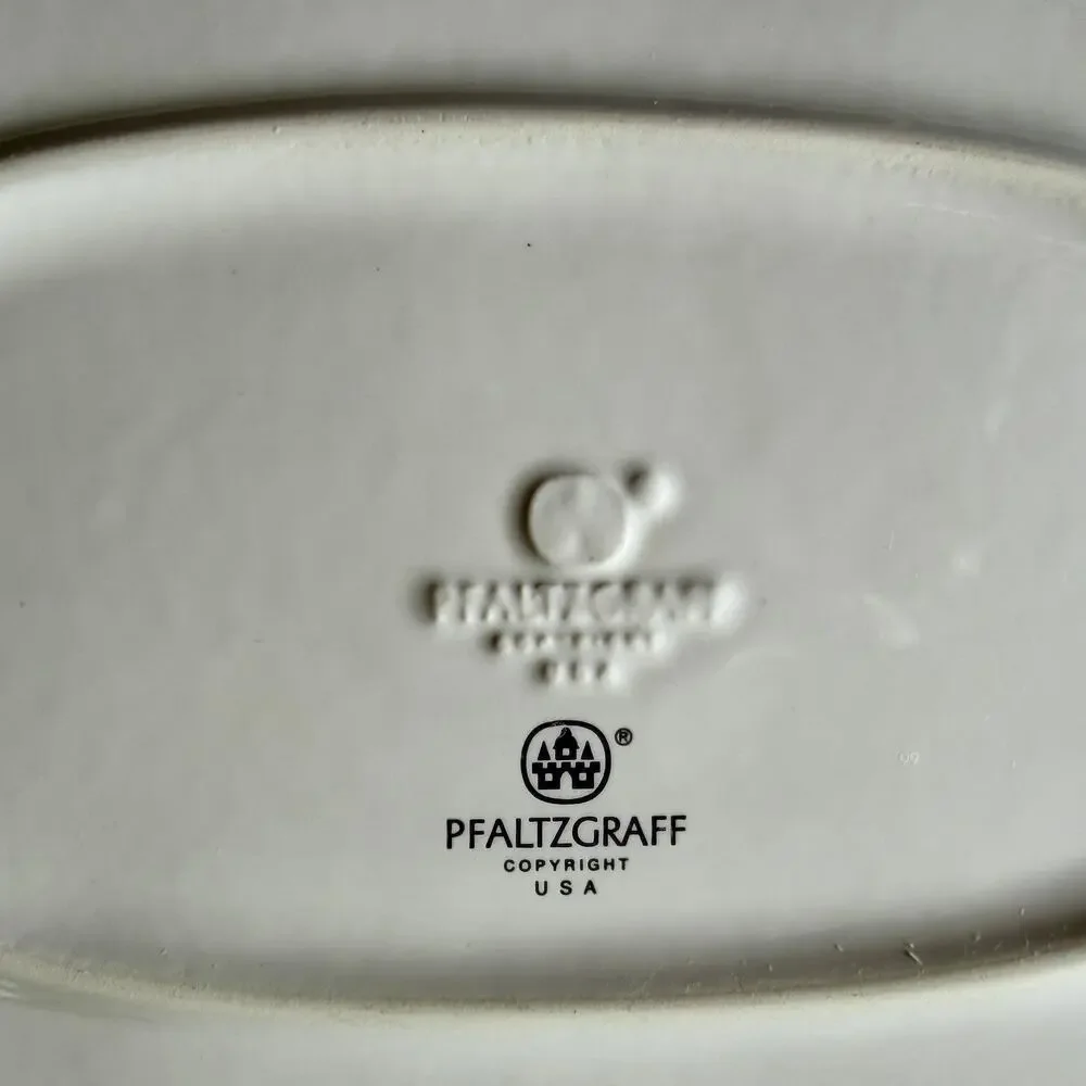 Pfaltzgraff Christmas Heritage 16” x 12” Oval Serving Platter Tree Holiday USA - Picture 4 of 5